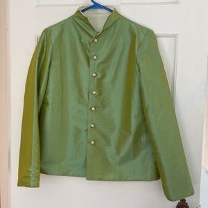 Silk jacket, top, reversible, medium
